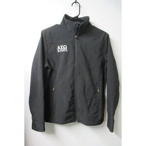 Alpha Chi Omega Kansas K State KSU Wildcats Black Soft Shell Jacket Size M Zip